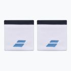 Frotki na nadgarstek Babolat Logo Wristband 2 szt. white/drive blue