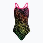 Strój pływacki jednoczęściowy damski arena Reticulum One Piece black/fresia rose