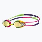 Okulary do pływania dziecięce arena Tracks JR Mirror blue yellow violet/fuchsia/green