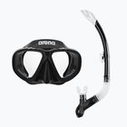 Zestaw do snorkelingu arena Premium Snorkeling Set black/clear/black