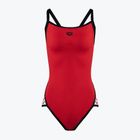Strój pływacki jednoczęściowy damski arena Team Stripe Super Fly Back One Piece red/black