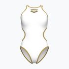 Strój pływacki jednoczęściowy damski Arena One Biglogo One Piece white/gold