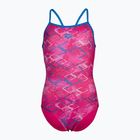 Strój pływacki jednoczęściowy dziecięcy arena Daly Light Drop Back freak rose/blue china