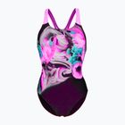Strój pływacki jednoczęściowy damski arena Imaginary Swim Pro Back black/shocking pink/multi