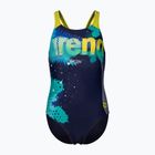 Strój pływacki jednoczęściowy dziecięcy arena Light Tricks Swim Pro Back navy/soft green/multi