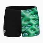 Bokserki pływackie dziecięce arena Foam Swim Short black/soft green multi