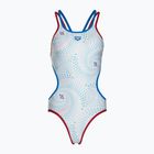 Strój pływacki jednoczęściowy damski arena One Fireflow Double Cross red/blue river/white multi