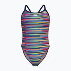 Strój pływacki jednoczęściowy damski arena Racing Stripe Xcriss Cross navy multi/navy