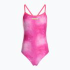 Strój pływacki jednoczęściowy damski arena Tie-Dye Challenge Back Allover shocking pink multi/shocking pink