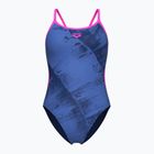 Strój pływacki jednoczęściowy damski arena Arch Lace Back multi blue/navy/shocking pink