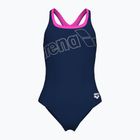 Strój pływacki jednoczęściowy damski arena Logo Swim Pro navy/shocking pink