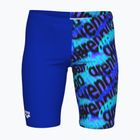 Jammery kąpielowe dziecięce arena Crowded Swim Jammer neon blue/neon blue multi