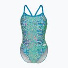 Strój pływacki jednoczęściowy damski arena Snake Skin Challenge blue cosmo multi/blue cosmo