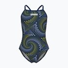 Strój kąpielowy jednoczęściowy dziecięcy arena Fireflow Lightdrop Back navy/team navy yellow