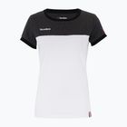 Koszulka tenisowa damska Tecnifibre Stretch biało-czarna 22LAF1 F1