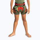 Spodenki treningowe dziecięce Venum Inferno Kids Muay Thai army green/orange