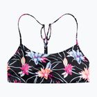 Góra od stroju kąpielowego ROXY Active Bralette anthracite/floral flow