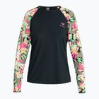 Longsleeve do pływania damski ROXY Lycra Printed anthracite palm song s