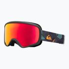 Gogle snowboardowe dziecięce Quiksilver Shredder Boy puzzle camo/red ml