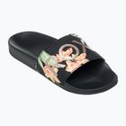 Klapki damskie ROXY Slippy II black/green print