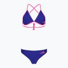 Strój kąpielowy dwuczęściowy damski aquaFeel Sun Bikini blue pink flames