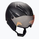 Kask narciarski UVEX Hlmt 600 visor black/matte