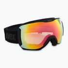 Gogle narciarskie UVEX Downhill 2100 V black matt/mirror rainbow variomattic/clear