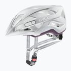 Kask rowerowy UVEX City Active silver/plum matt