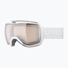 Gogle narciarskie UVEX Downhill 2100 V white matt/mirror silver/variomatic clear