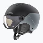 Kask narciarski UVEX Wanted Visor Pro V black/silver matt