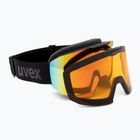 Gogle narciarskie UVEX Evidnt Attract S V + case black matt/mirror rainbow clear/yellow