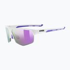 Okulary przeciwsłoneczne UVEX Axos Set white matt/mirror purple/clear