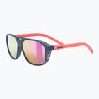 Okulary przeciwsłoneczne dziecięce UVEX Cosmic Jr blue red matt/mirror purple