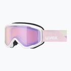 Gogle narciarskie dziecięce UVEX Speedy Nova FM S2 white matt/mirror rose