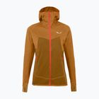 Bluza trekkingowa damska Salewa Puez Hybrid PL FZ Hoody golden brown melange