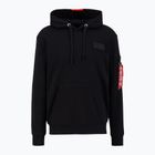 Bluza męska Alpha Industries Red Stripe Hoodie black