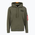 Bluza męska Alpha Industries Red Stripe Hoodie dark green