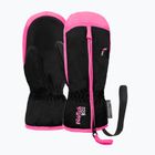 Rękawice narciarskie dziecięce Reusch Ben Mitten black/ knockout pink