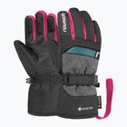 Rękawice narciarskie dziecięce Reusch Rocket GORE-TEX black/black melange/pink glo