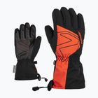 Rękawice narciarskie dziecięce ZIENER Laval Aquashield AW black burnt orange