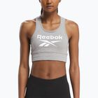 Biustonosz treningowy damski Reebok Identity Big Logo medium grey heather/white