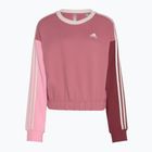 Bluza damska adidas Essentials 3-Stripes Crop pink strata/shadow red/bliss pink/wonder quartz