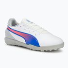 Buty piłkarskie dziecięce PUMA King Match TT Jr puma white/bluemazing/flat light grey/sunset glow