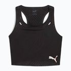 Top do biegania damski PUMA Run Ultraspun Crop puma black/ fireglow