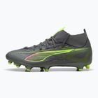 Buty piłkarskie męskie PUMA Ultra 5 Match+ FG/AG matte aged silver/yellow alert/puma aged silver
