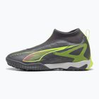 Buty piłkarskie dziecięce PUMA Ultra 5 Match+ LL TT + Mid Jr matte aged silver/yellow alert/puma aged silver