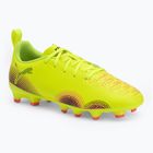 Buty piłkarskie dziecięce PUMA Future 8 Play FG/AG Jr yellow alert/puma black/sun struck
