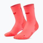 Skarpety kompresyjne męskie CEP Ultralight Mid Cut 4.0 neon coral/red