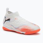 Buty piłkarskie dziecięce PUMA Future 8 Match It + Mid Jr puma white/puma black/glowing red