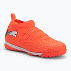 Buty piłkarskie dziecięce PUMA Future 9 Match TT + Mid Jr glowing red/puma white/puma black/puma silver